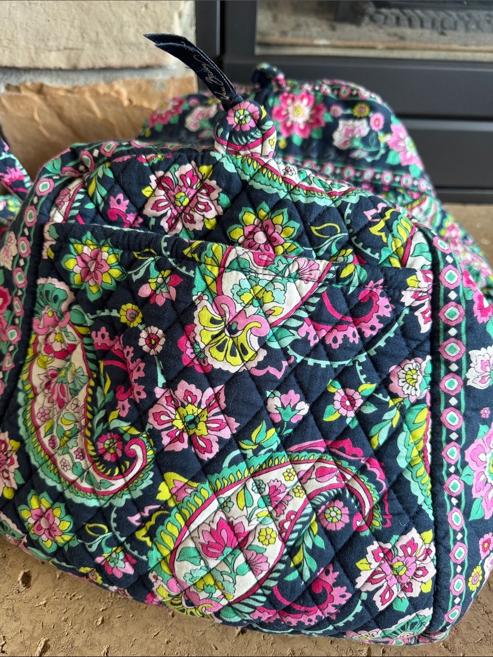 Vera Bradley Retired Petal Paisley Quilted Travel Duffel Weekender Bag sz L - Picture 2 of 8